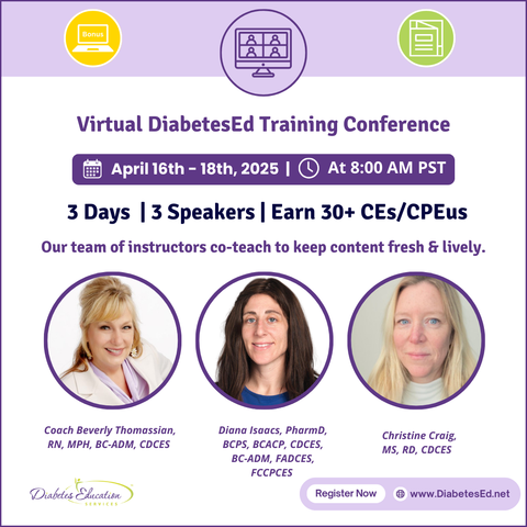 Virtual DiabetesEd Training Conference | April 16-18th, 2025